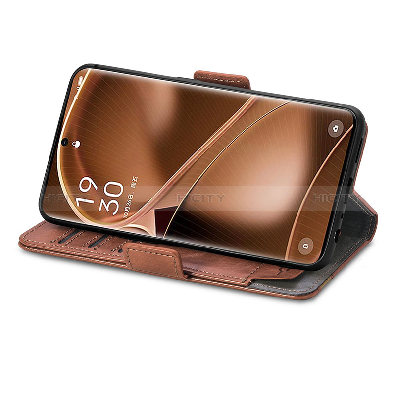 Funda de Cuero Cartera con Soporte Carcasa S10D para Oppo Find X6 5G