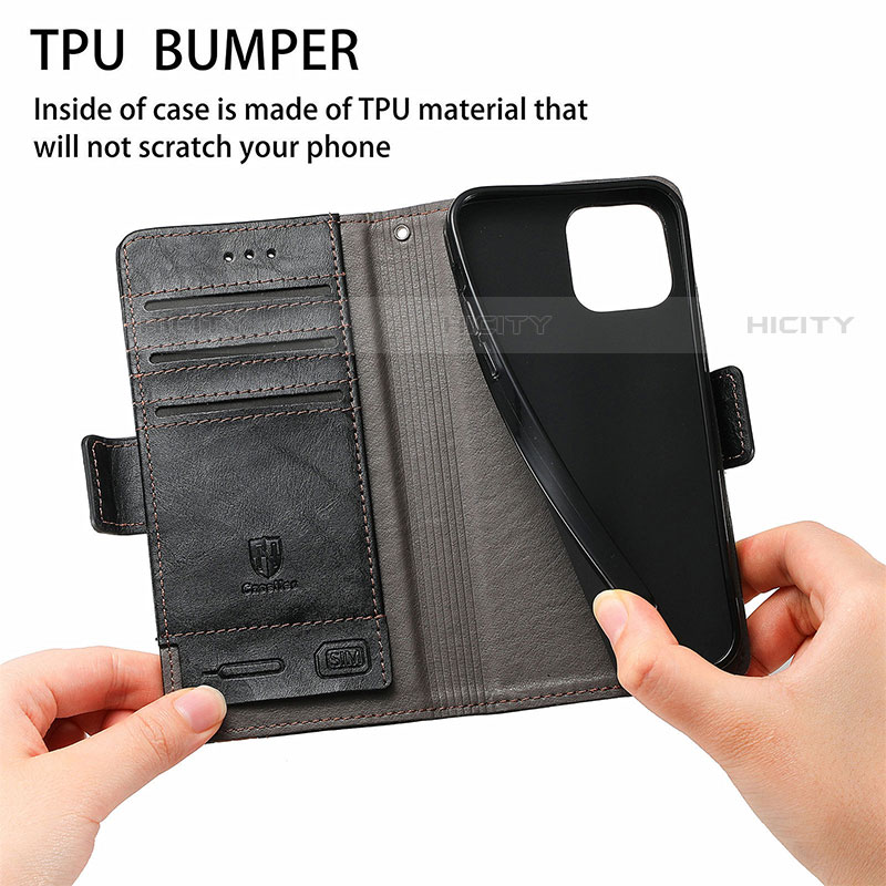 Funda de Cuero Cartera con Soporte Carcasa S10D para Samsung Galaxy S22 Ultra 5G