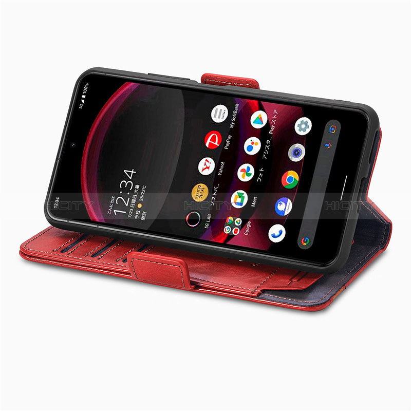 Funda de Cuero Cartera con Soporte Carcasa S10D para Sharp Aquos R8 Pro