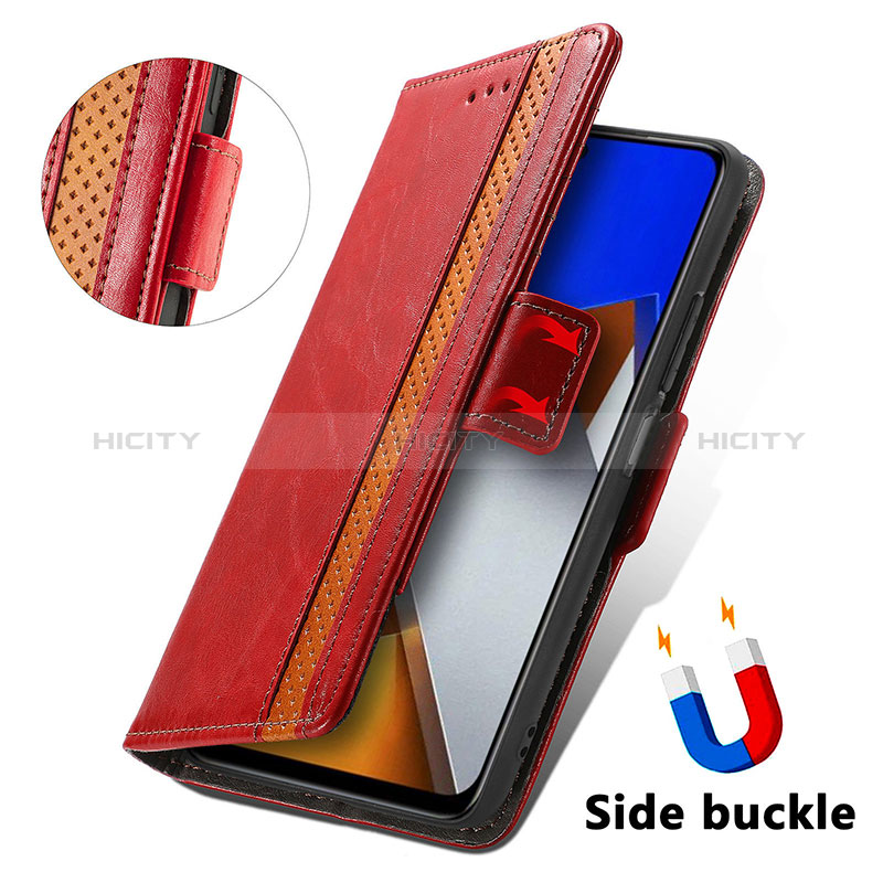 Funda de Cuero Cartera con Soporte Carcasa S10D para Xiaomi Poco M4 Pro 4G