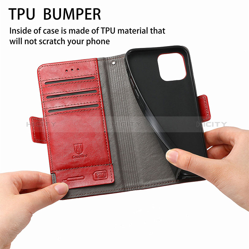 Funda de Cuero Cartera con Soporte Carcasa S10D para Xiaomi Redmi 10 India