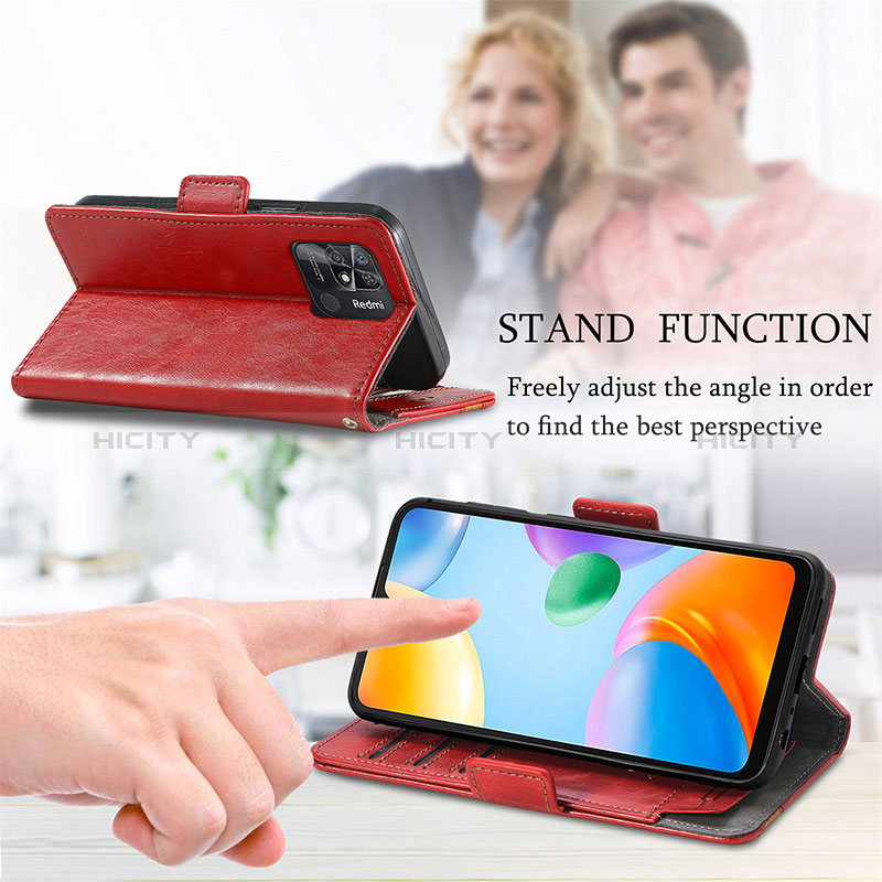 Funda de Cuero Cartera con Soporte Carcasa S10D para Xiaomi Redmi 10 Power