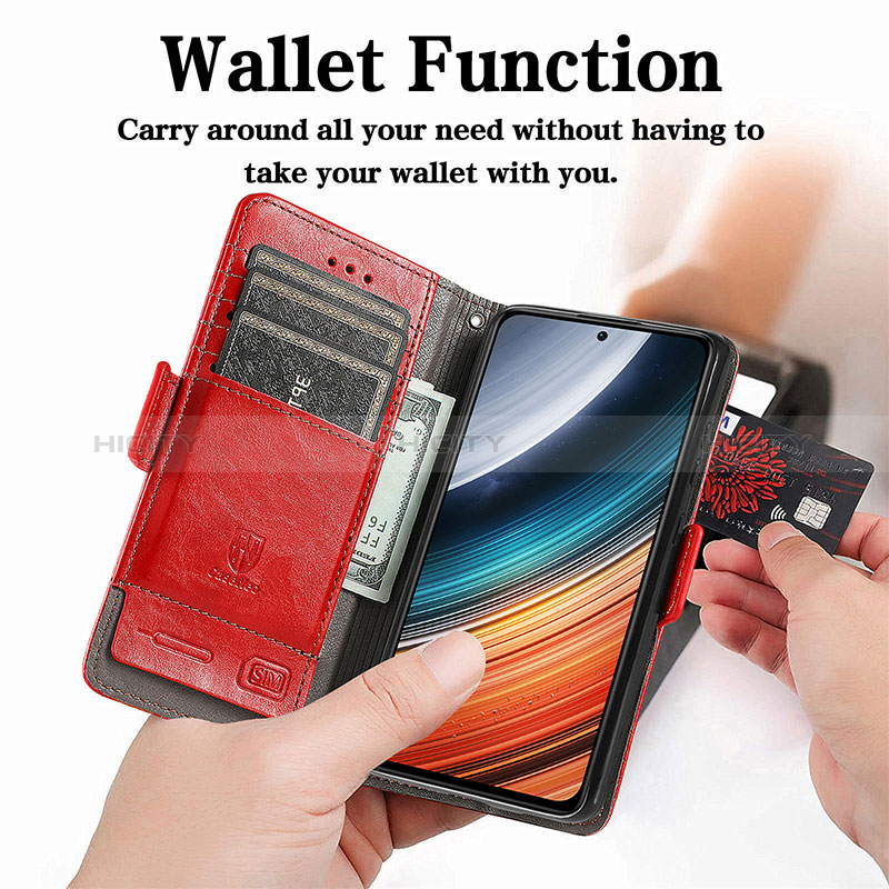 Funda de Cuero Cartera con Soporte Carcasa S10D para Xiaomi Redmi K40S 5G