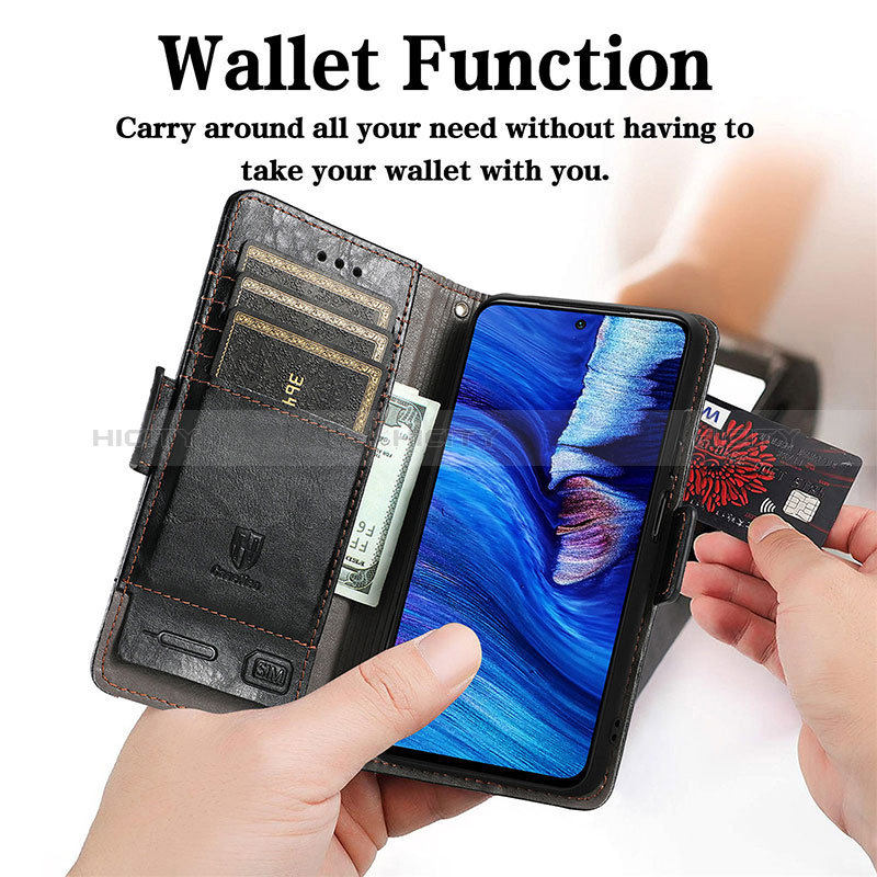 Funda de Cuero Cartera con Soporte Carcasa S10D para Xiaomi Redmi Note 10T 5G