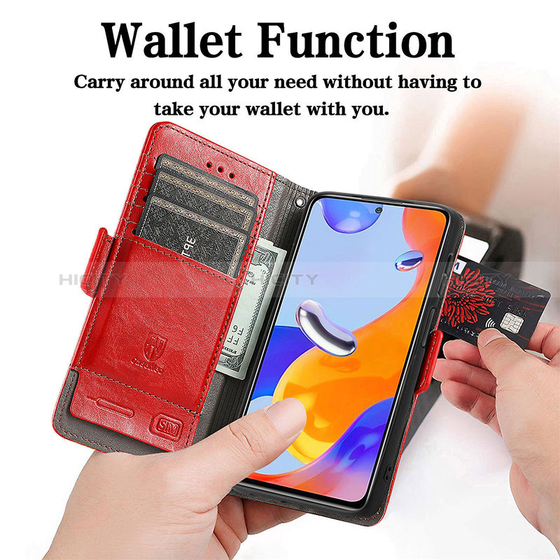 Funda de Cuero Cartera con Soporte Carcasa S10D para Xiaomi Redmi Note 12 Pro 4G