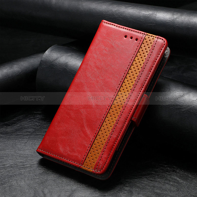 Funda de Cuero Cartera con Soporte Carcasa S10D para Xiaomi Redmi Note 9 Rojo