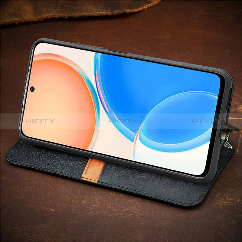 Funda de Cuero Cartera con Soporte Carcasa S11D para Huawei Honor X8 4G