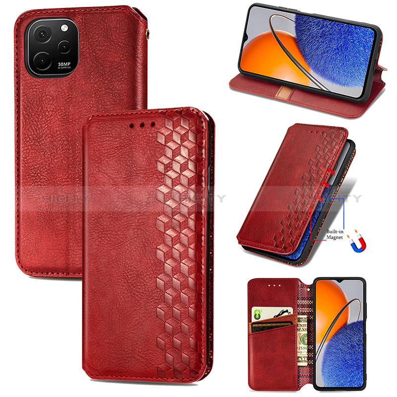 Funda de Cuero Cartera con Soporte Carcasa S11D para Huawei Nova Y61