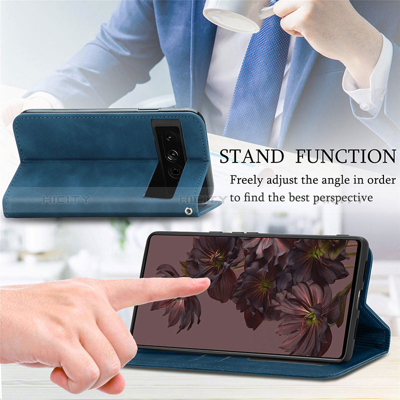 Funda de Cuero Cartera con Soporte Carcasa S12D para Google Pixel 7 Pro 5G