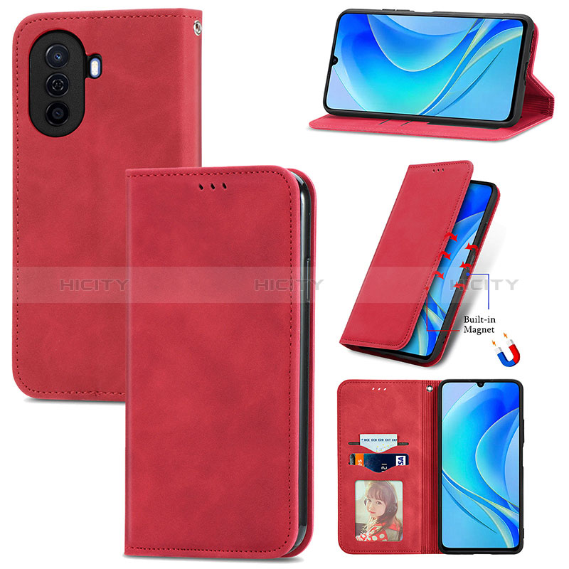 Funda de Cuero Cartera con Soporte Carcasa S12D para Huawei Enjoy 50