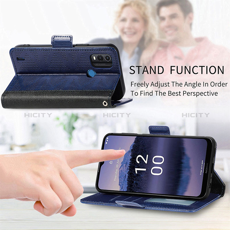 Funda de Cuero Cartera con Soporte Carcasa S12D para Nokia C21 Plus