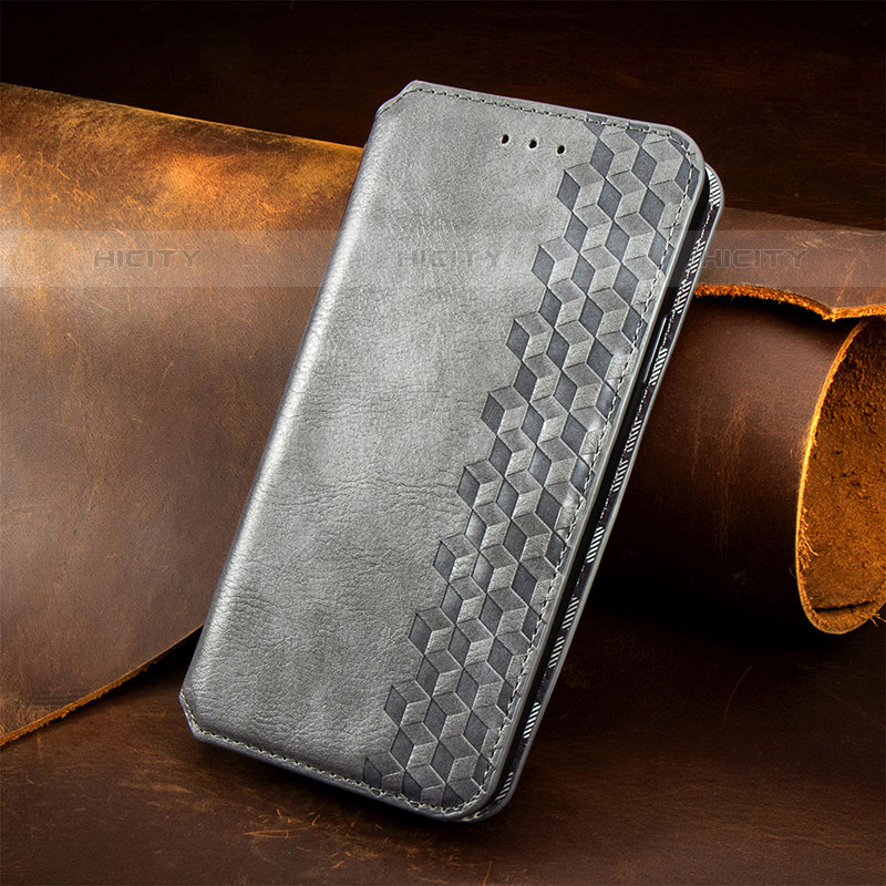 Funda de Cuero Cartera con Soporte Carcasa S14D para Google Pixel 6a 5G Gris