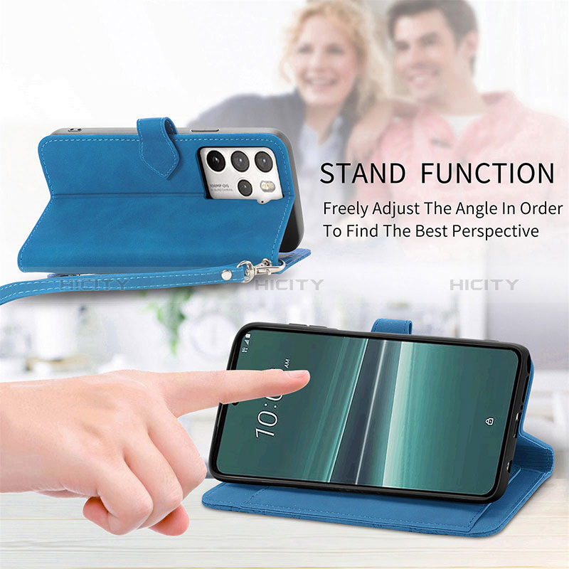 Funda de Cuero Cartera con Soporte Carcasa S14D para HTC U23 5G