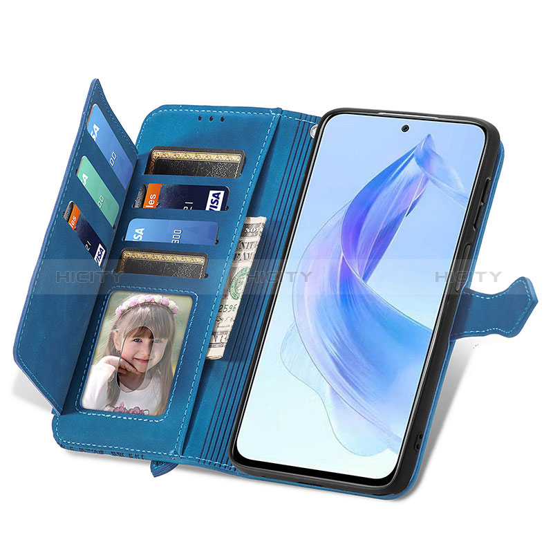 Funda de Cuero Cartera con Soporte Carcasa S14D para Huawei Honor 90 Lite 5G