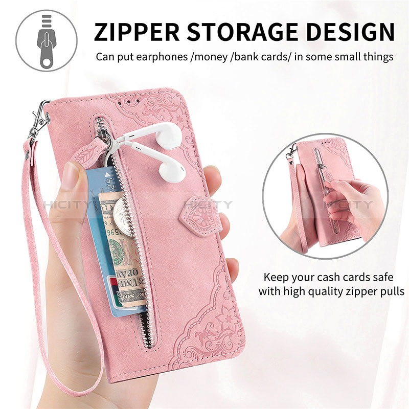 Funda de Cuero Cartera con Soporte Carcasa S14D para Motorola Moto Edge Plus (2023) 5G