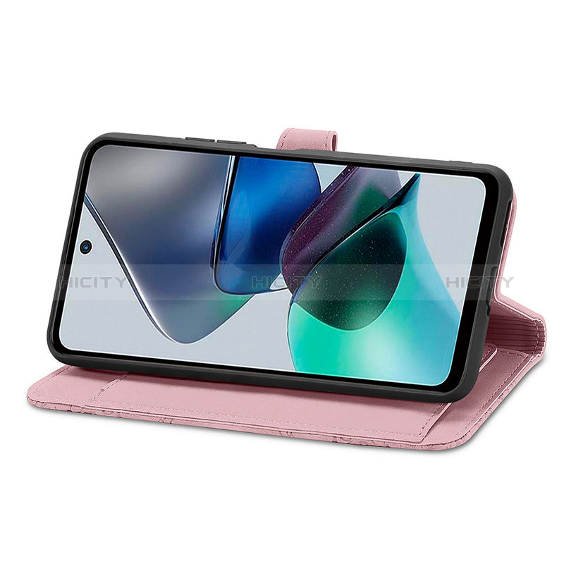 Funda de Cuero Cartera con Soporte Carcasa S14D para Motorola Moto G13