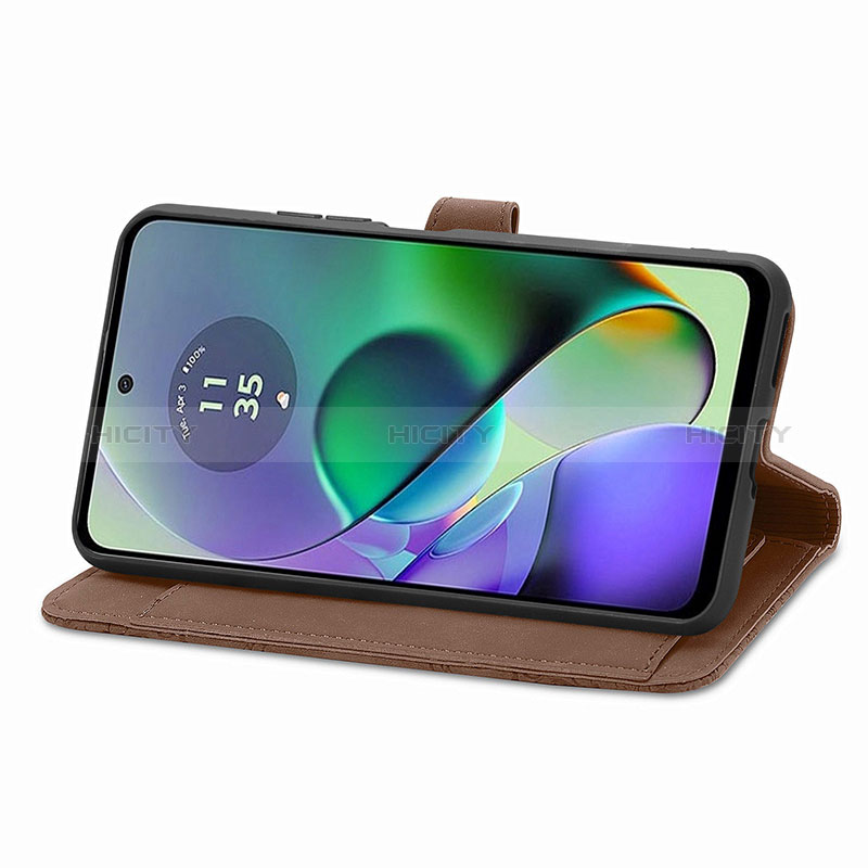 Funda de Cuero Cartera con Soporte Carcasa S14D para Motorola Moto G54 5G