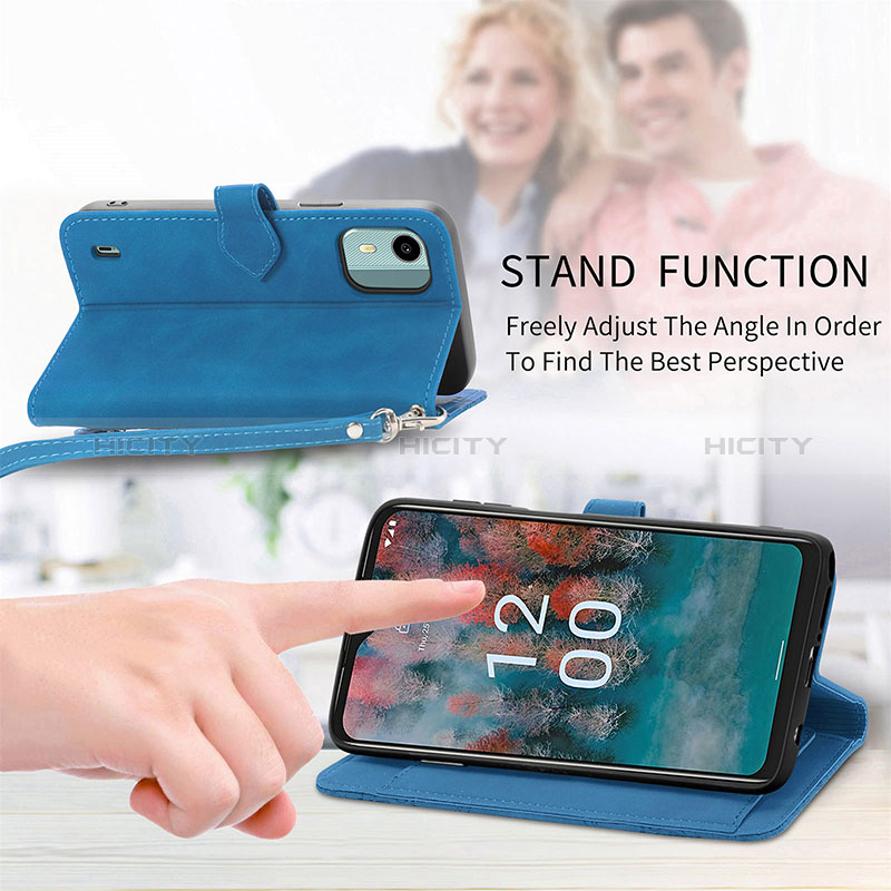 Funda de Cuero Cartera con Soporte Carcasa S14D para Nokia C12