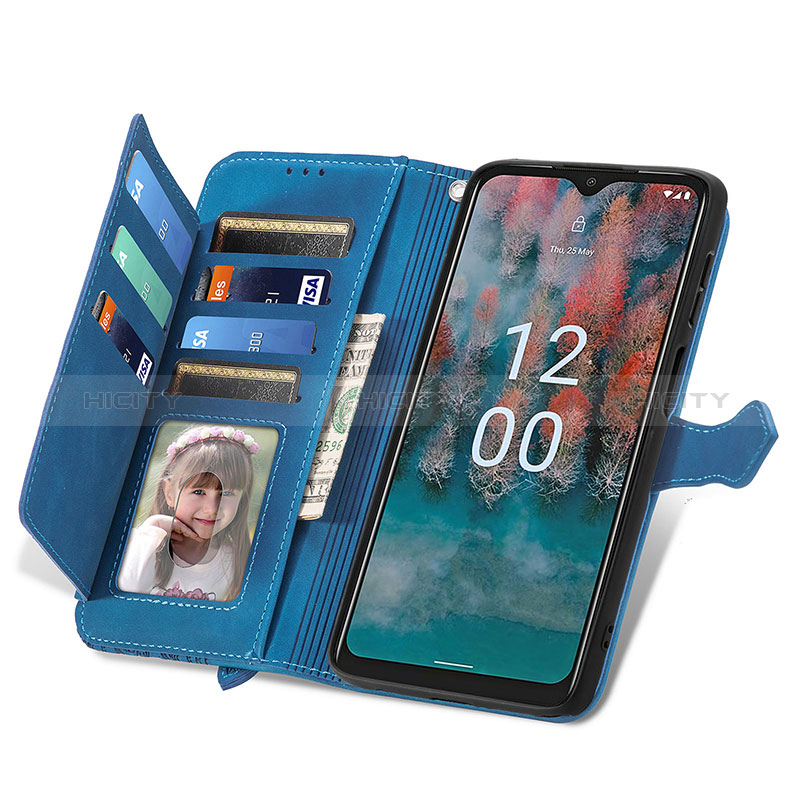 Funda de Cuero Cartera con Soporte Carcasa S14D para Nokia C12