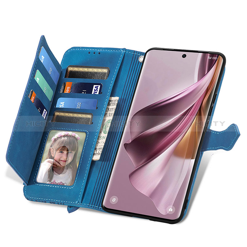 Funda de Cuero Cartera con Soporte Carcasa S14D para Oppo Reno10 5G