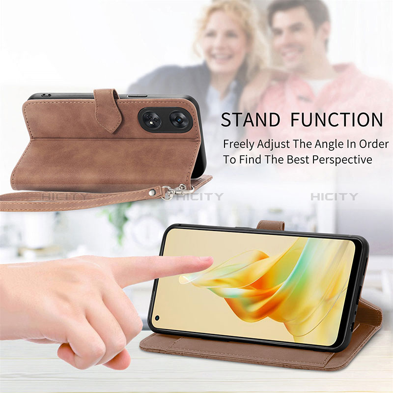 Funda de Cuero Cartera con Soporte Carcasa S14D para Oppo Reno8 T 4G