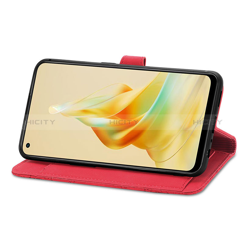 Funda de Cuero Cartera con Soporte Carcasa S14D para Oppo Reno8 T 4G