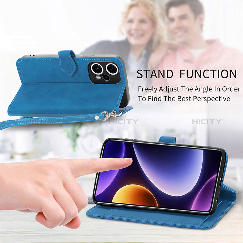 Funda de Cuero Cartera con Soporte Carcasa S14D para Xiaomi Poco F5 5G