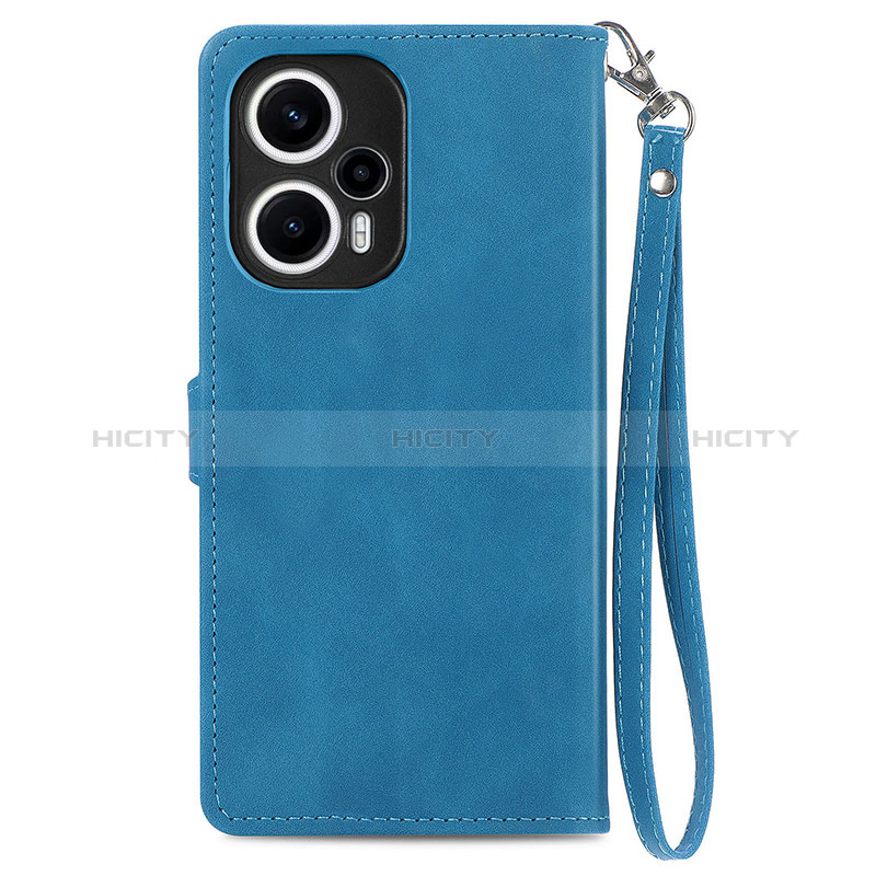 Funda de Cuero Cartera con Soporte Carcasa S14D para Xiaomi Poco F5 5G