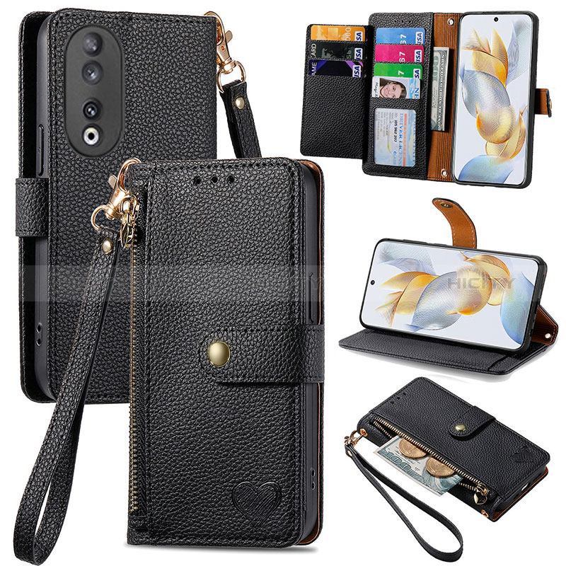 Funda de Cuero Cartera con Soporte Carcasa S15D para Huawei Honor 90 5G