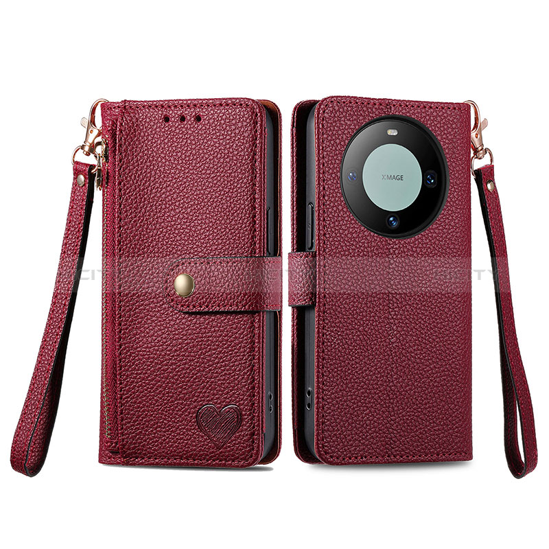 Funda de Cuero Cartera con Soporte Carcasa S15D para Huawei Mate 60 Pro