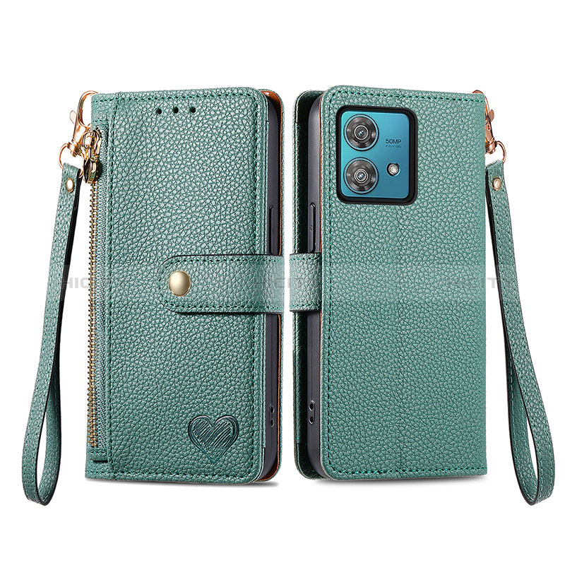 Funda de Cuero Cartera con Soporte Carcasa S15D para Motorola Moto G84 5G