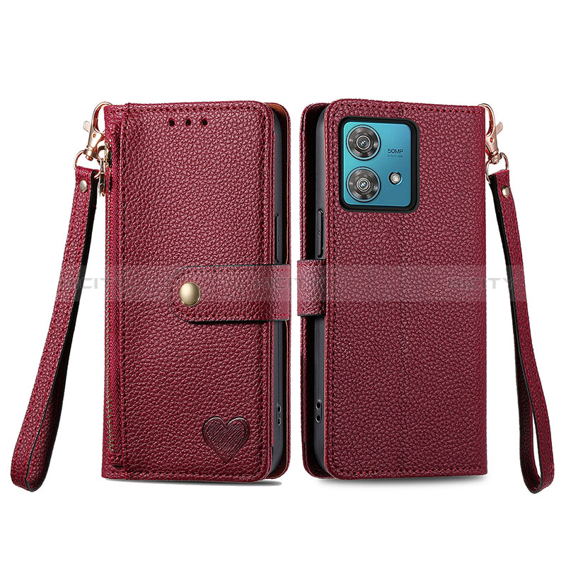 Funda de Cuero Cartera con Soporte Carcasa S15D para Motorola Moto G84 5G