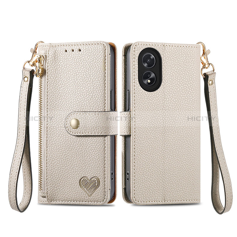 Funda de Cuero Cartera con Soporte Carcasa S15D para Oppo A18