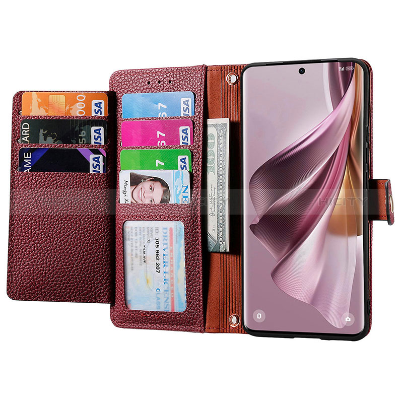 Funda de Cuero Cartera con Soporte Carcasa S15D para Oppo Reno10 5G