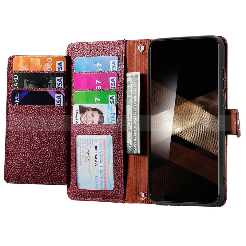 Funda de Cuero Cartera con Soporte Carcasa S15D para Samsung Galaxy S24 5G