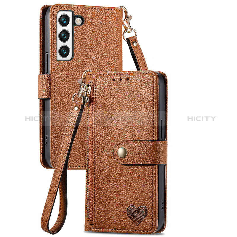 Funda de Cuero Cartera con Soporte Carcasa S15D para Samsung Galaxy S24 5G Marron