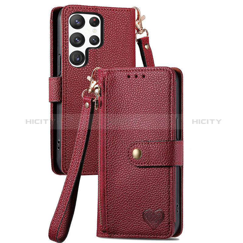 Funda de Cuero Cartera con Soporte Carcasa S15D para Samsung Galaxy S24 Ultra 5G