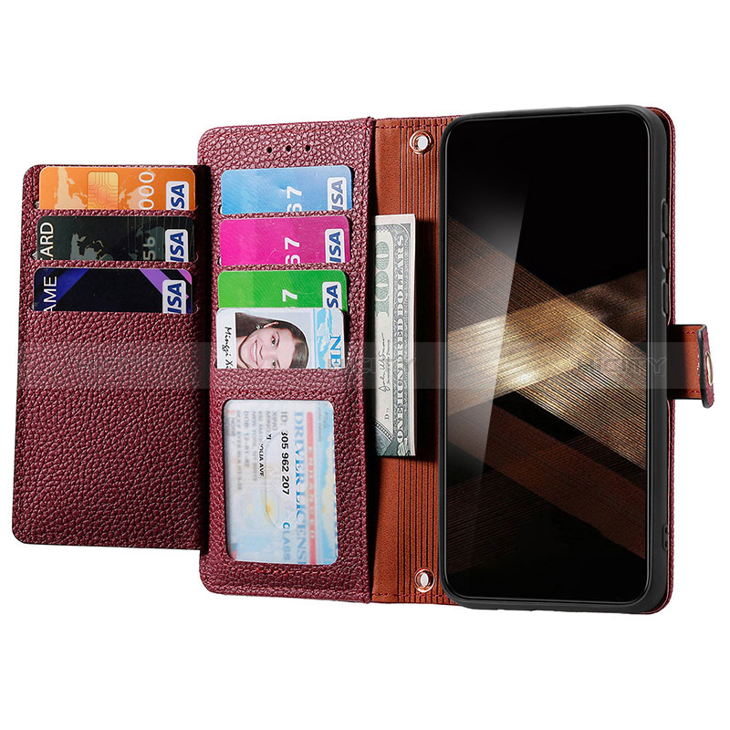 Funda de Cuero Cartera con Soporte Carcasa S16D para Samsung Galaxy S25 5G