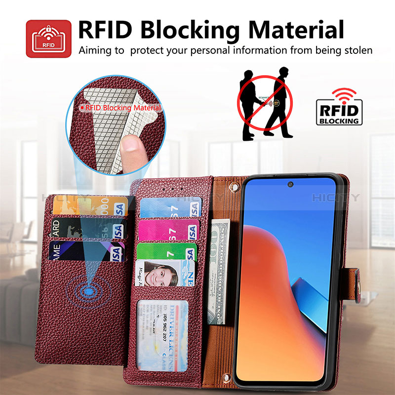 Funda de Cuero Cartera con Soporte Carcasa S16D para Xiaomi Redmi 12 4G