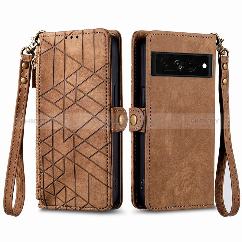 Funda de Cuero Cartera con Soporte Carcasa S17D para Google Pixel 7 Pro 5G