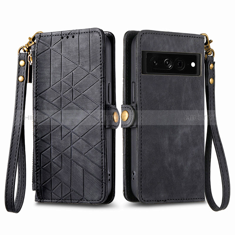 Funda de Cuero Cartera con Soporte Carcasa S17D para Google Pixel 7 Pro 5G