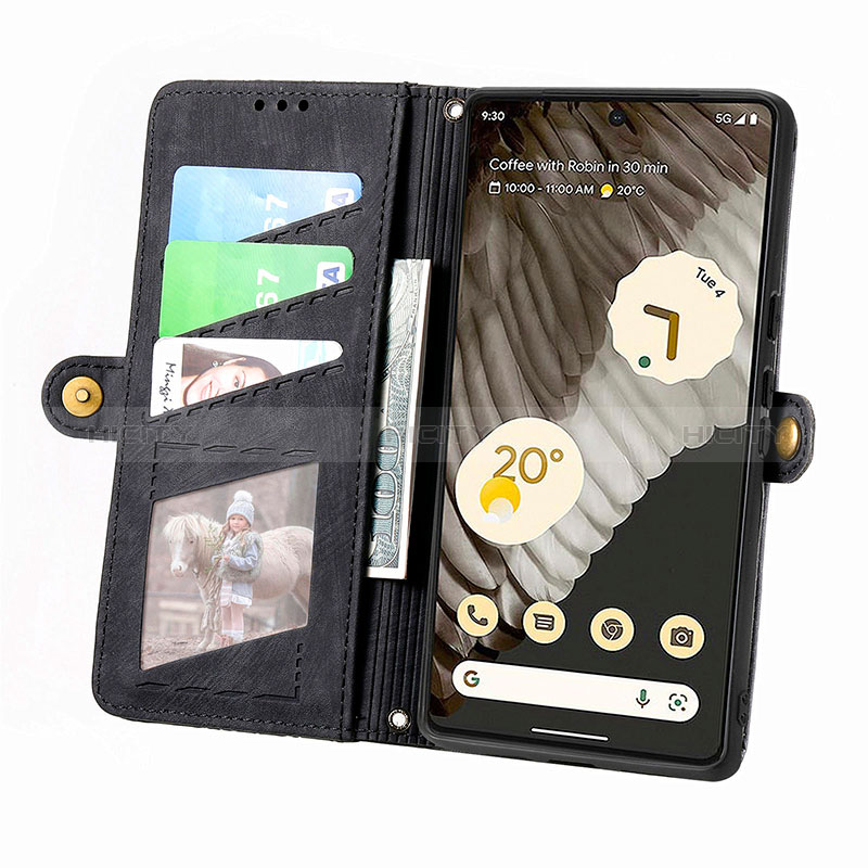 Funda de Cuero Cartera con Soporte Carcasa S17D para Google Pixel 7 Pro 5G