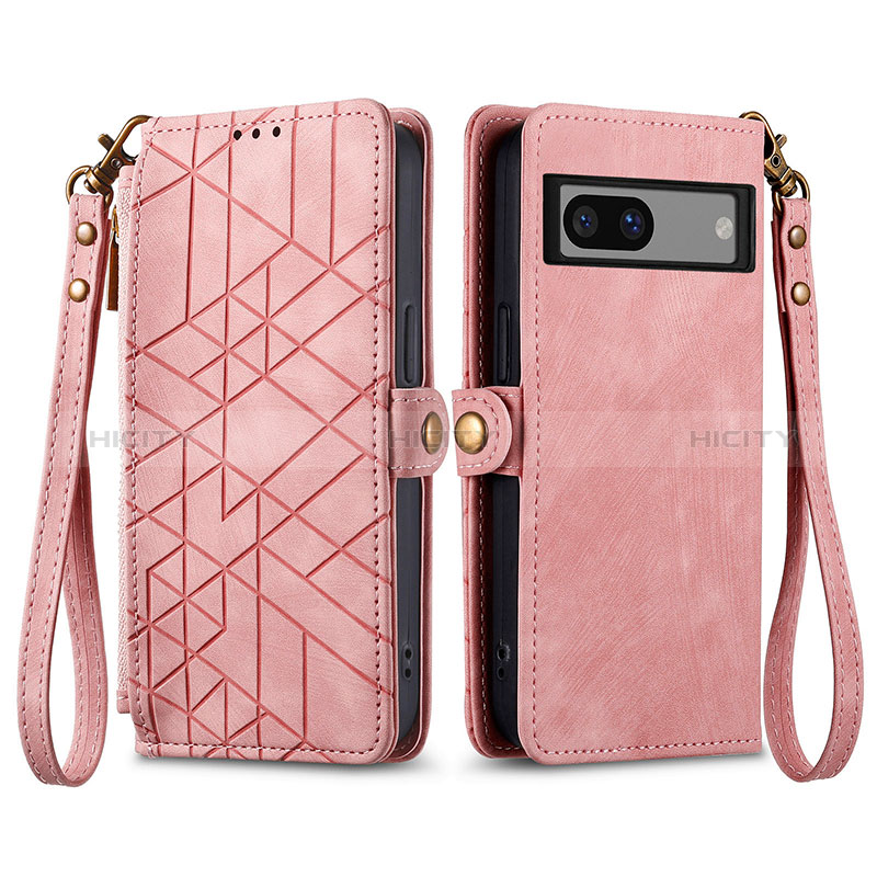 Funda de Cuero Cartera con Soporte Carcasa S17D para Google Pixel 7a 5G