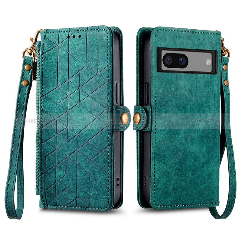 Funda de Cuero Cartera con Soporte Carcasa S17D para Google Pixel 7a 5G