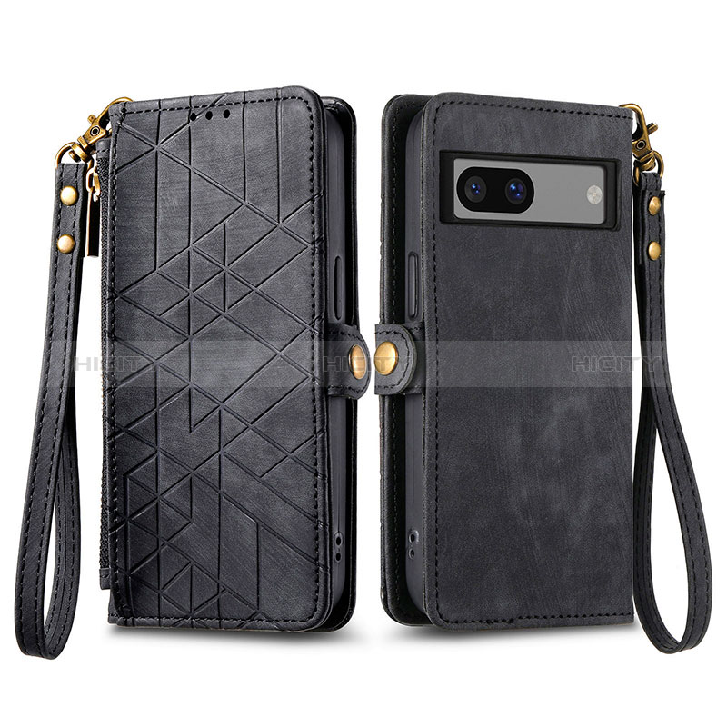 Funda de Cuero Cartera con Soporte Carcasa S17D para Google Pixel 7a 5G