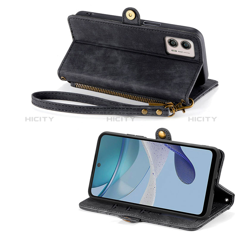 Funda de Cuero Cartera con Soporte Carcasa S17D para Motorola Moto G53j 5G