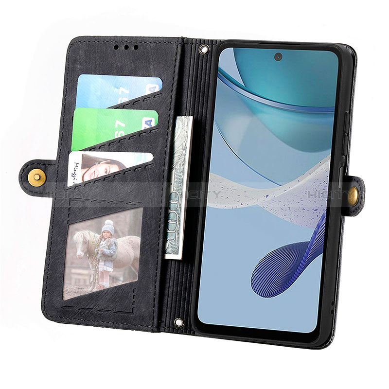 Funda de Cuero Cartera con Soporte Carcasa S17D para Motorola Moto G53y 5G