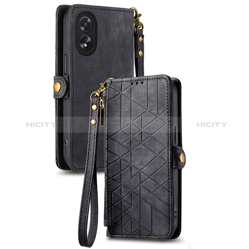 Funda de Cuero Cartera con Soporte Carcasa S17D para Oppo A18