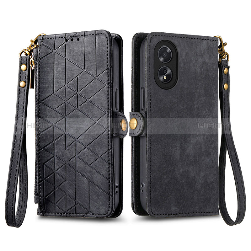 Funda de Cuero Cartera con Soporte Carcasa S17D para Oppo A38