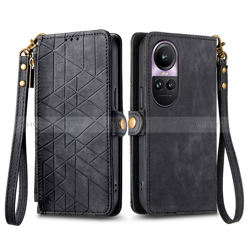 Funda de Cuero Cartera con Soporte Carcasa S17D para Oppo Reno10 5G